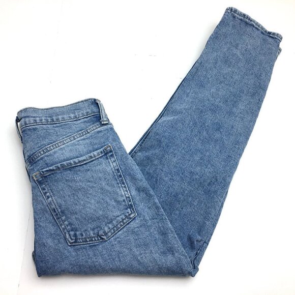 Old Navy Women's Jeans Sky High Straight Leg Light Wash Button Fly Distressed 2 - Picture 8 of 8